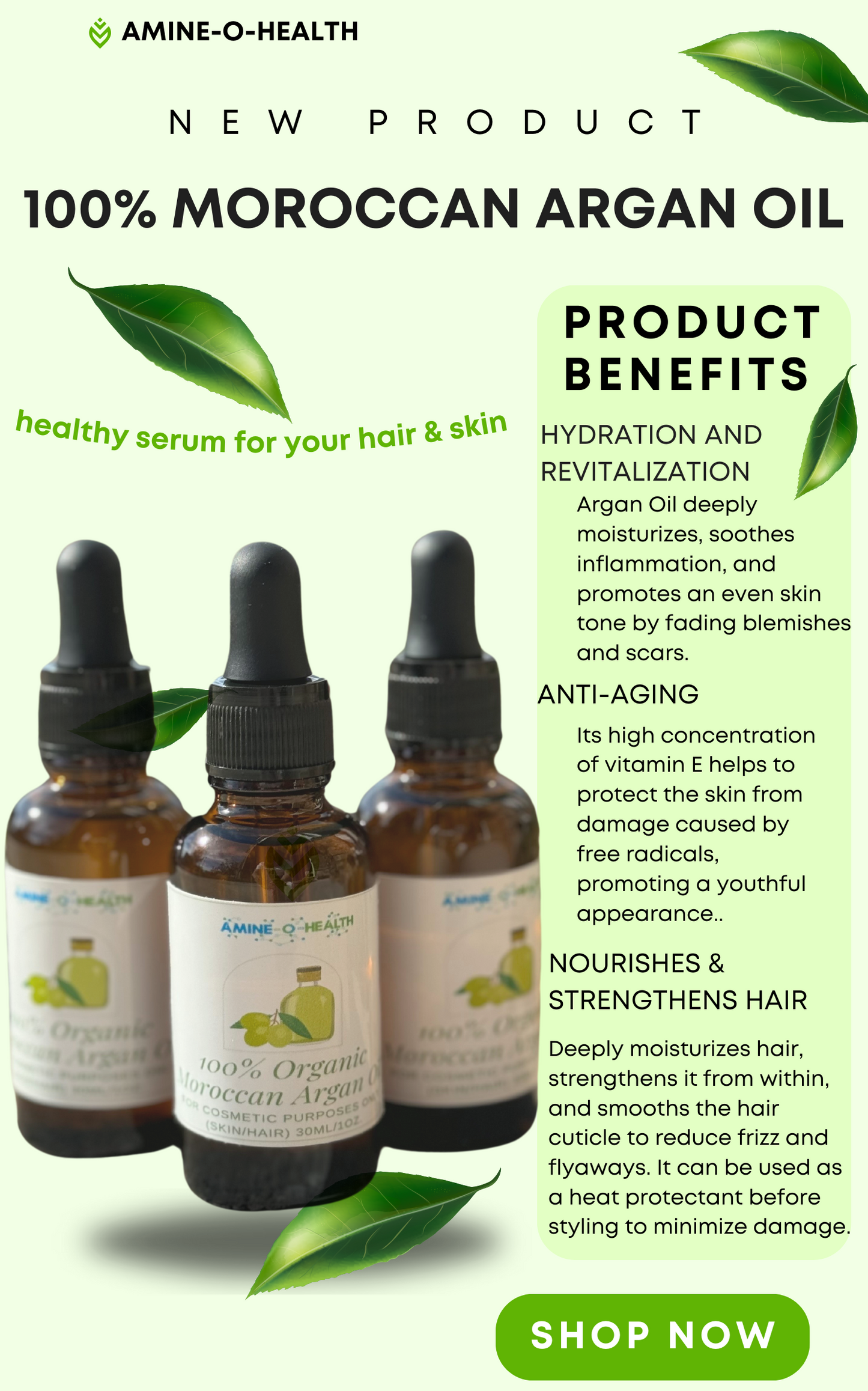 100% moroccan argan oil skin care