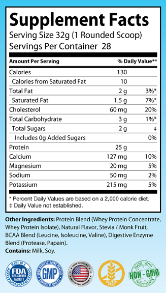 Whey Protein Powder 2lb – Vanilla | Muscle Growth & Recovery