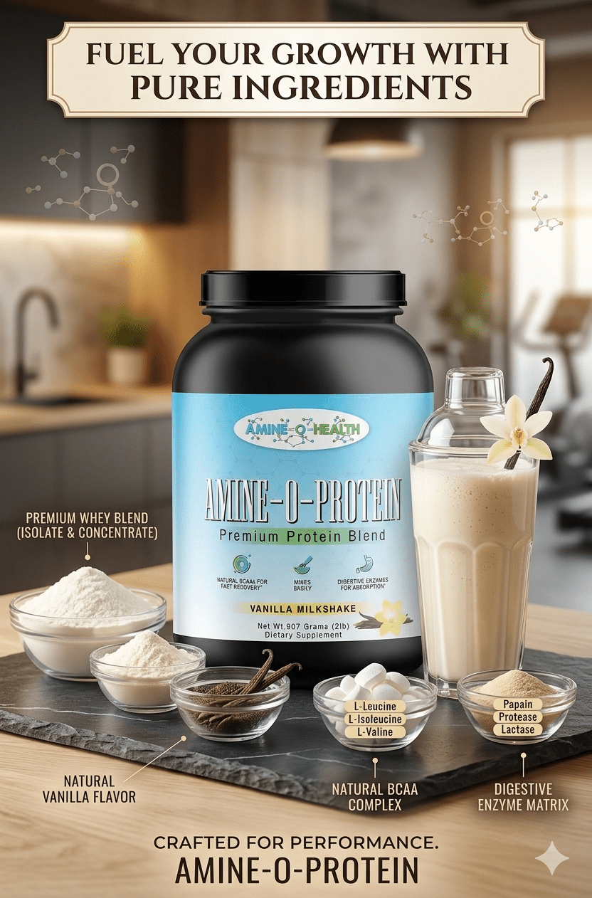 Premium Whey Protein Isolate Blend | Grass-Fed Whey Protein - Amine-O-Health Store