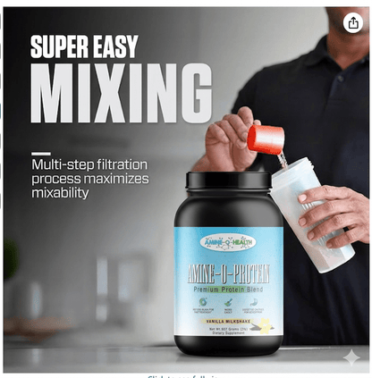 Super easy mixing protein blend in a shaker bottle with zero clumping