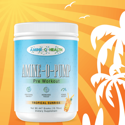 Pre Workout Powder – Tropical Sunrise | Energy & Strength - Amine - O - Health Store