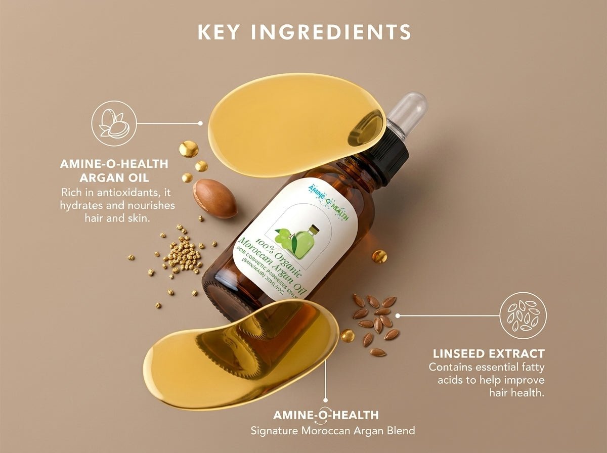 pure Moroccan Argan Oil – 100% Natural for Skin & Hair Care - Amine-O-Health Store