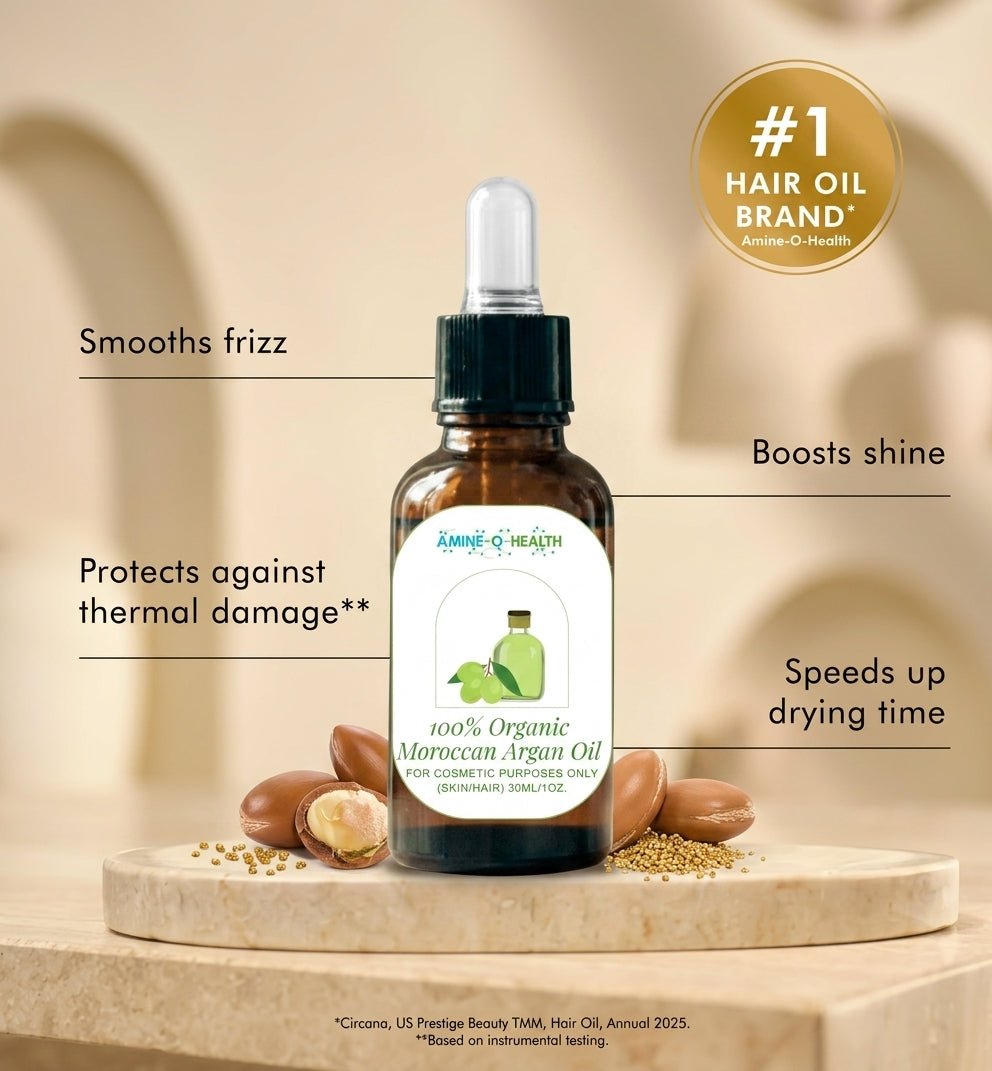 pure Moroccan Argan Oil – 100% Natural for Skin & Hair Care - Amine-O-Health Store