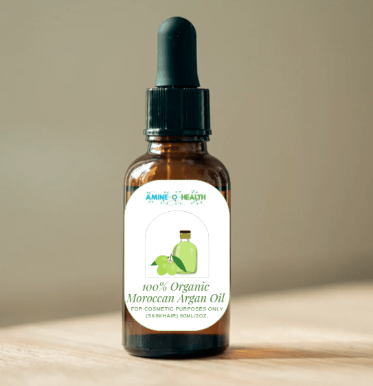 100% pure organic Moroccan argan oil 30ml dropper bottle for face moisturizer and natural hair care