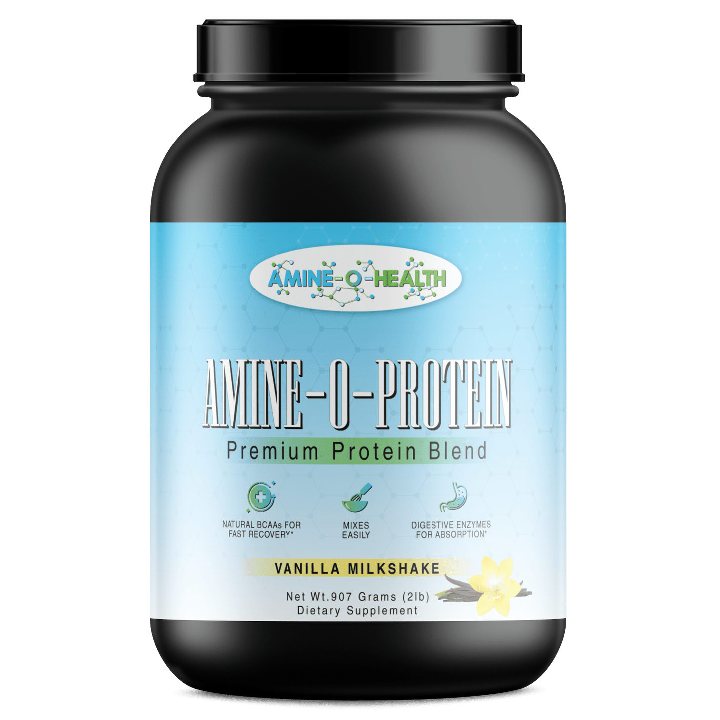 Whey Protein Powder 2lb – Vanilla | Muscle Growth & Recovery - Amine - O - Health Store